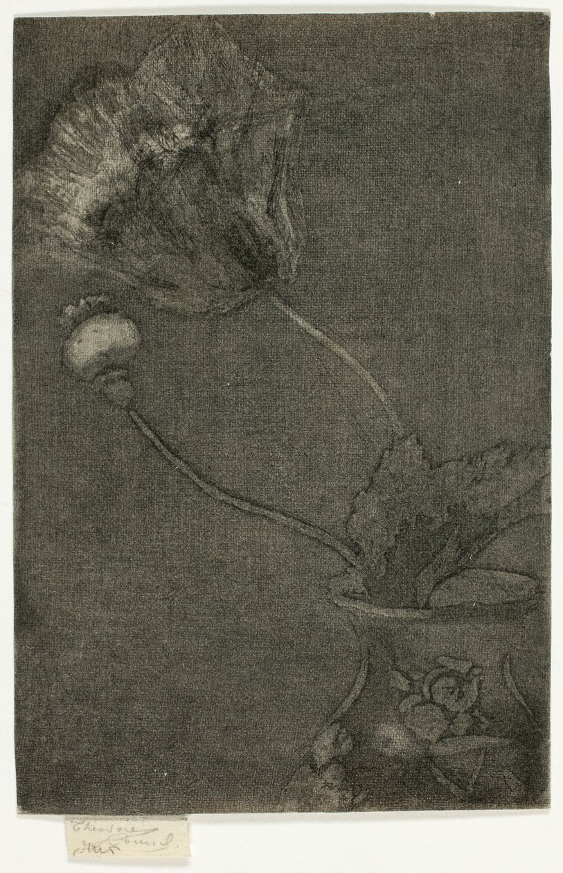 Klaproos in een vaas door Theodore Roussel