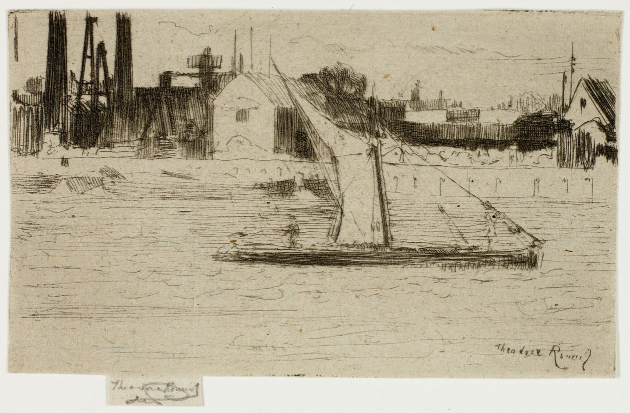De kleine schuit, Chelsea door Theodore Roussel