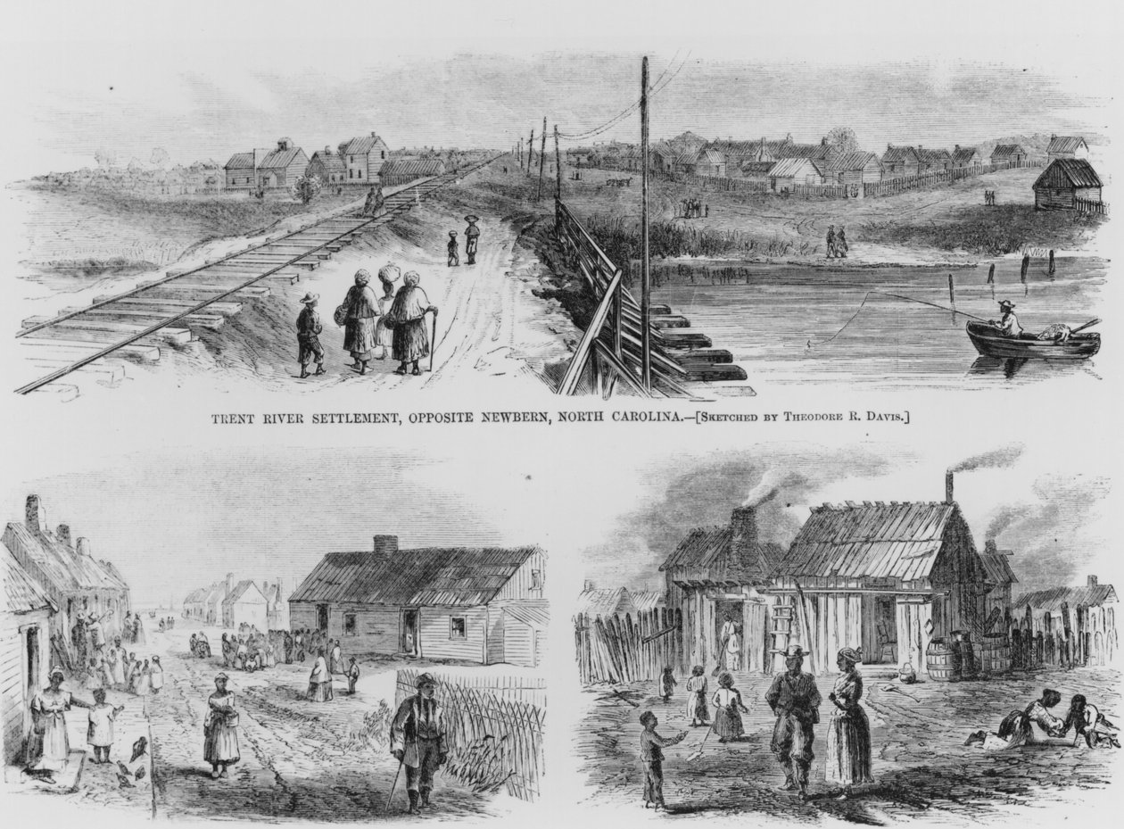 Trent River nederzetting, 1886 door Theodore Russell Davis