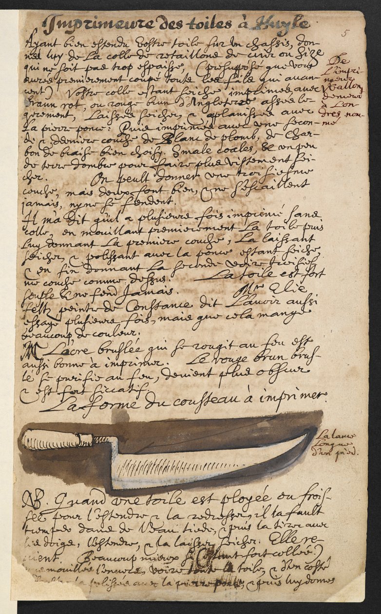 Grondmes (illustratie) door Theodore Turquet de Mayerne