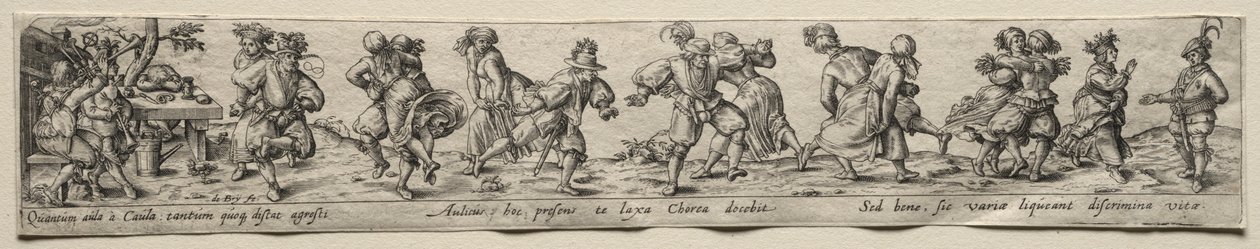 Dans van Boeren door Theodore de Bry