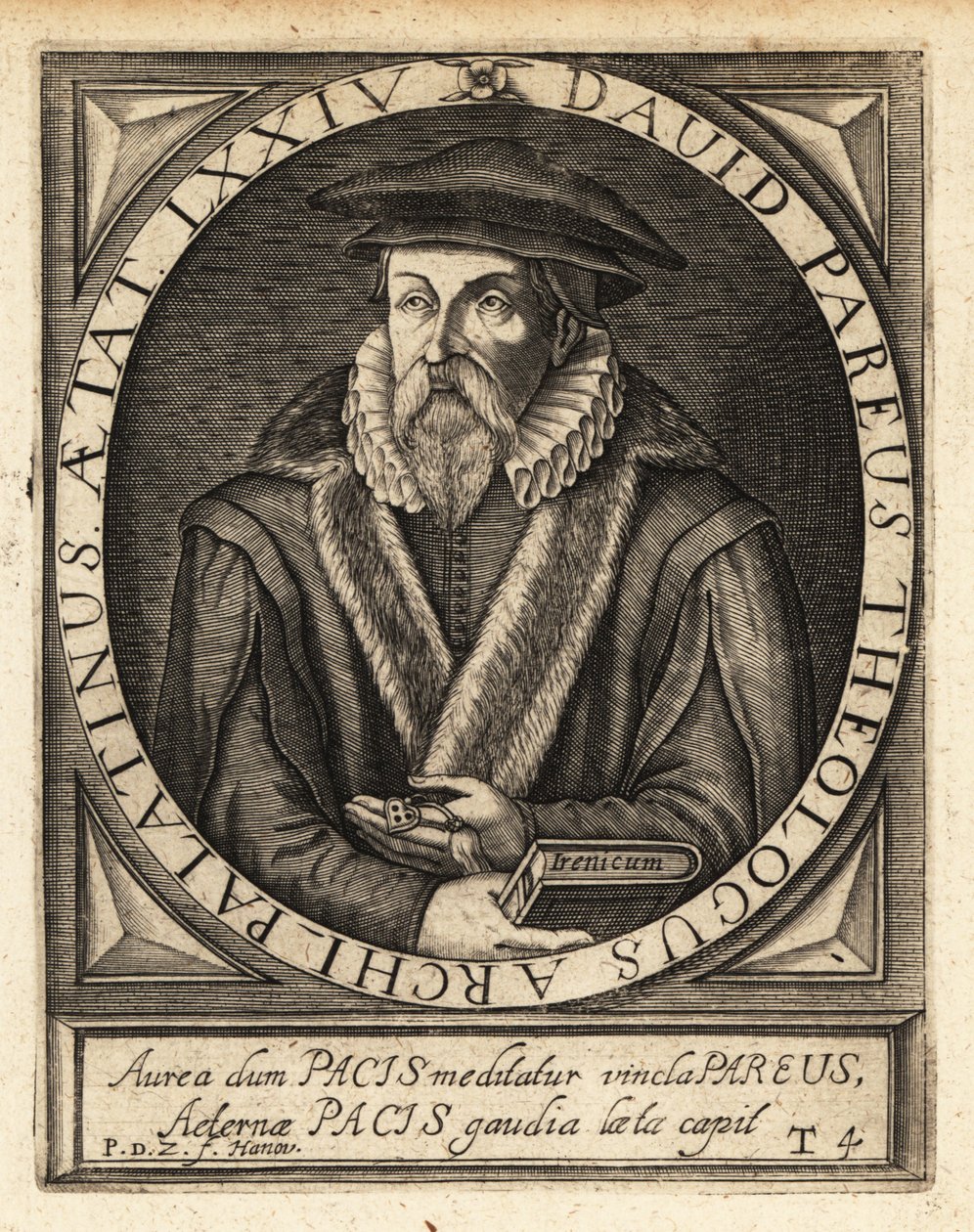 David Pareus door Theodore de Bry