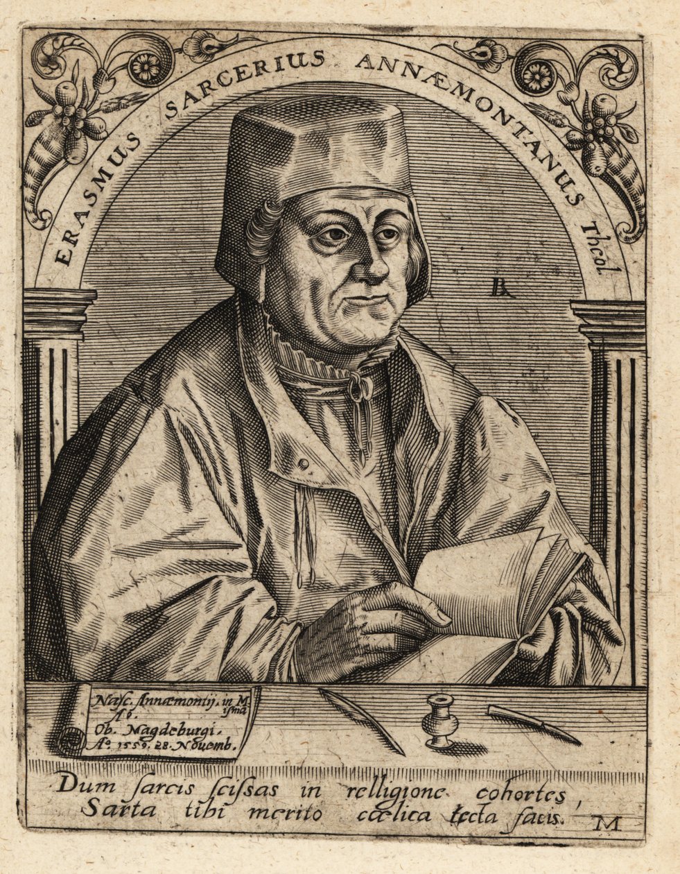 Erasmus Sarcerius door Theodore de Bry