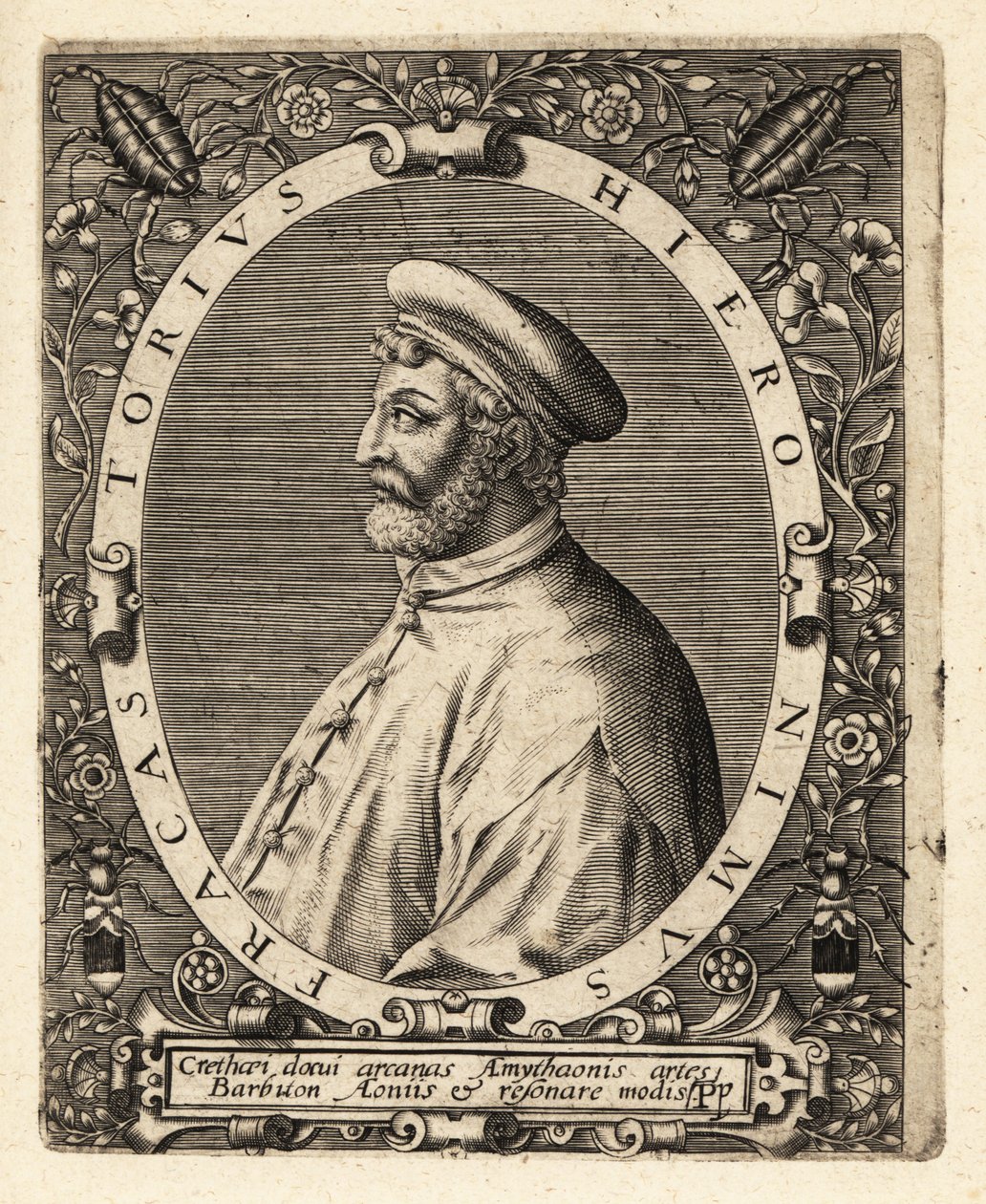 Girolamo Fracastoro, Italiaanse arts door Theodore de Bry