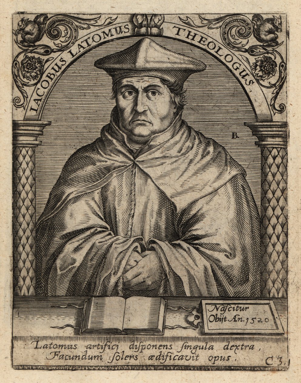 Jacques Masson, c1475-1544, Vlaamse theoloog. door Theodore de Bry