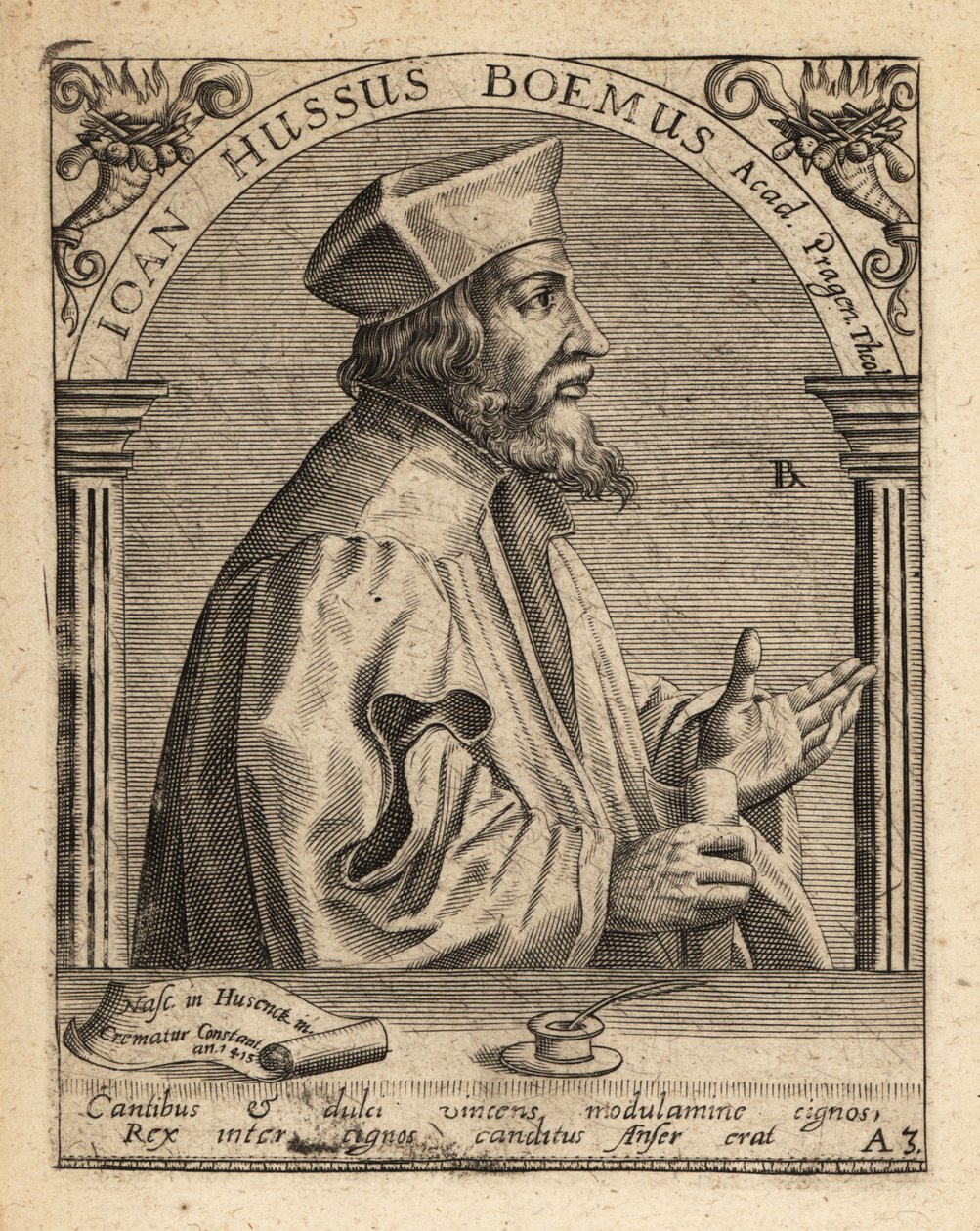 Jan Hus door Theodore de Bry