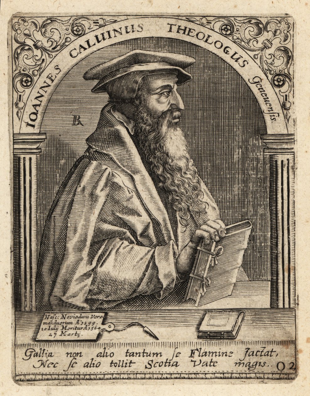 Jean Calvin door Theodore de Bry