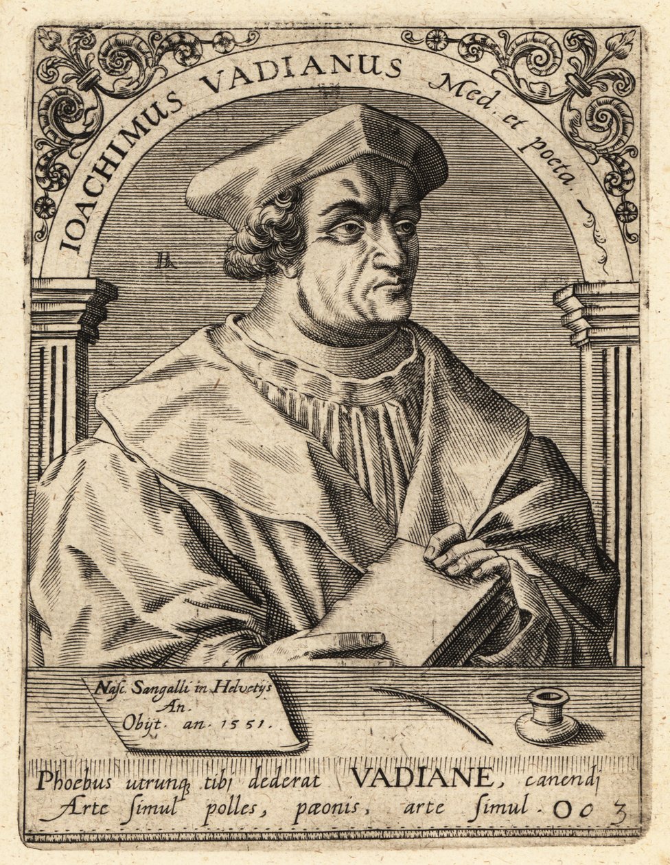 Joachim von Watt, Zwitserse humanist door Theodore de Bry