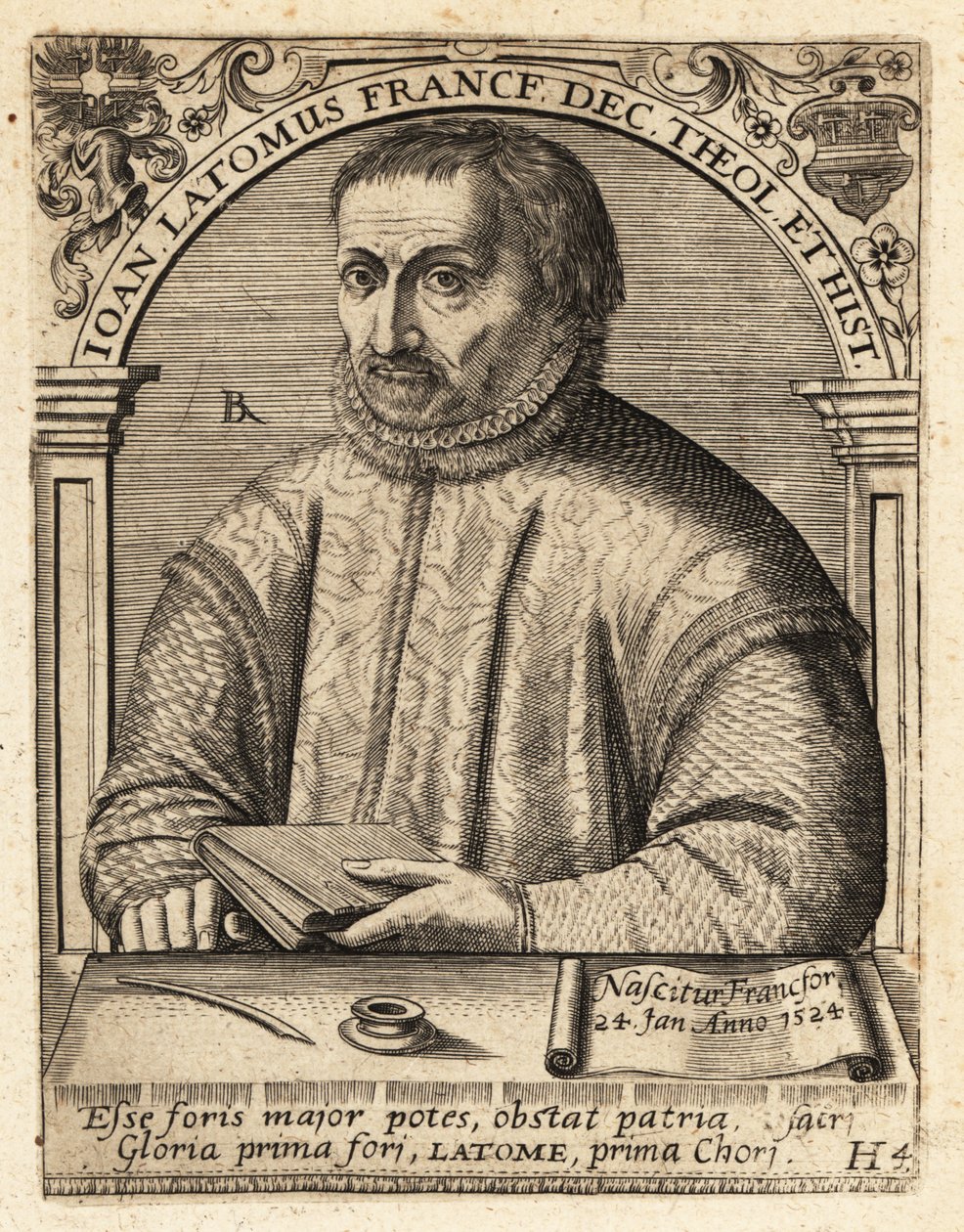 Johann Latomus door Theodore de Bry