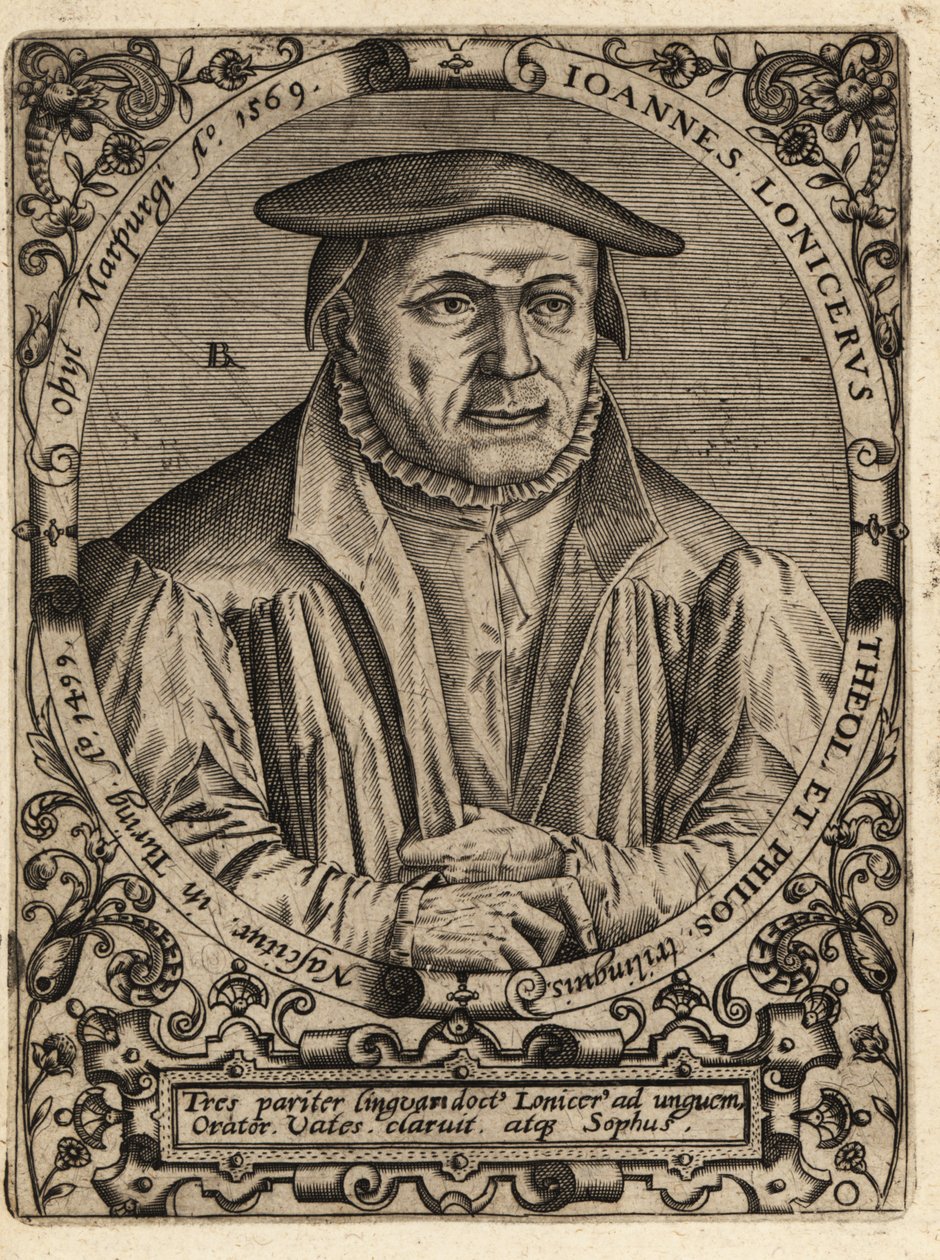 Johann Lonitzer door Theodore de Bry