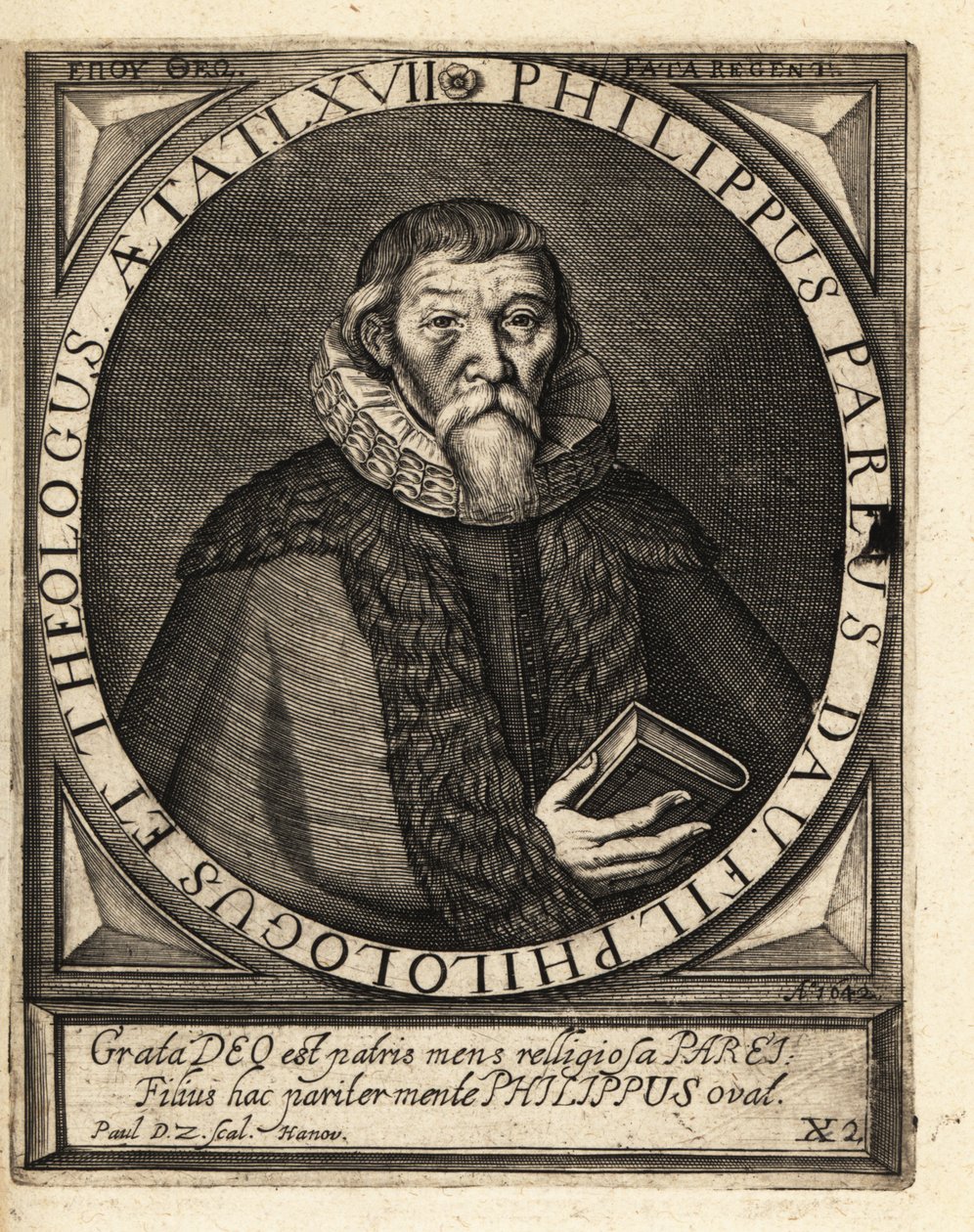 Johann Philipp Pareus door Theodore de Bry