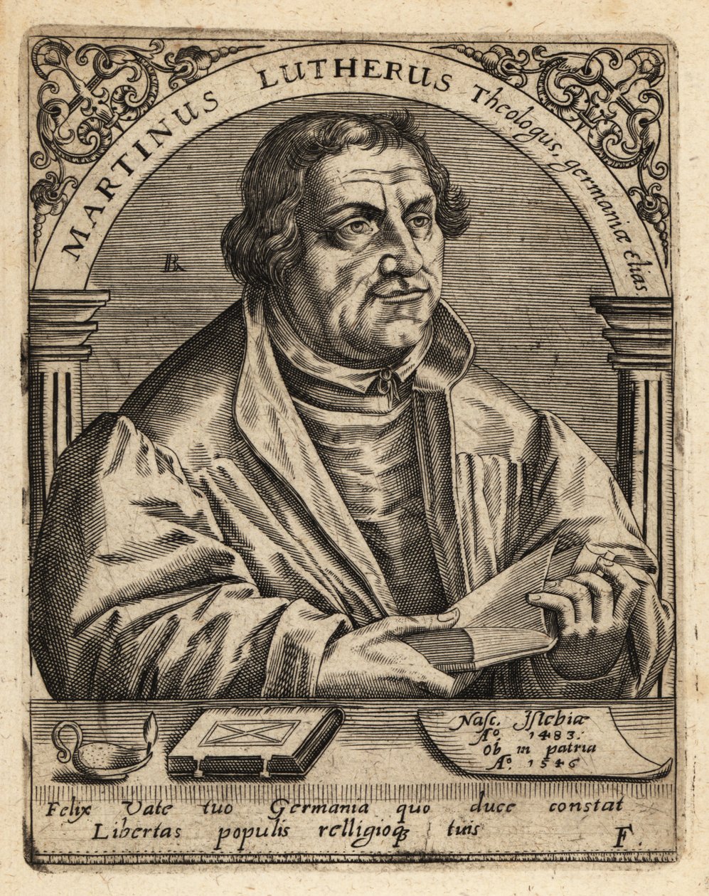 Martin Luther door Theodore de Bry
