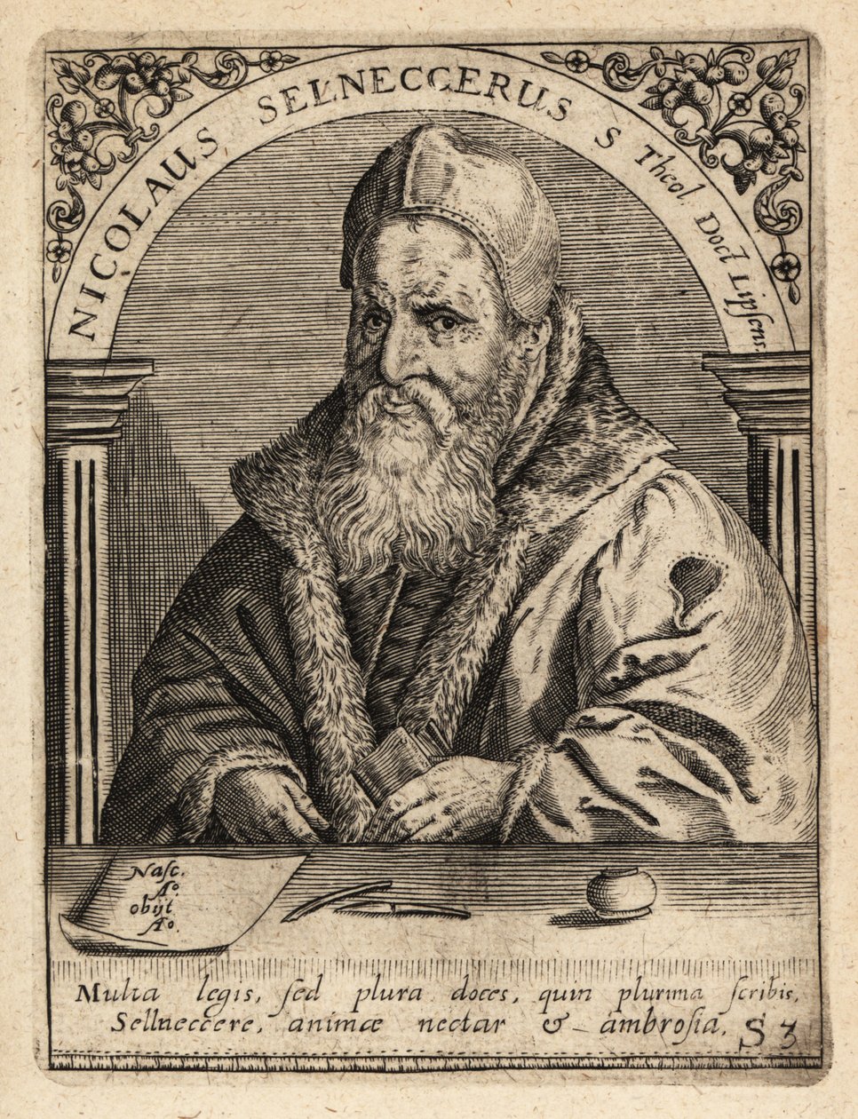 Nikolaus Selnecker door Theodore de Bry