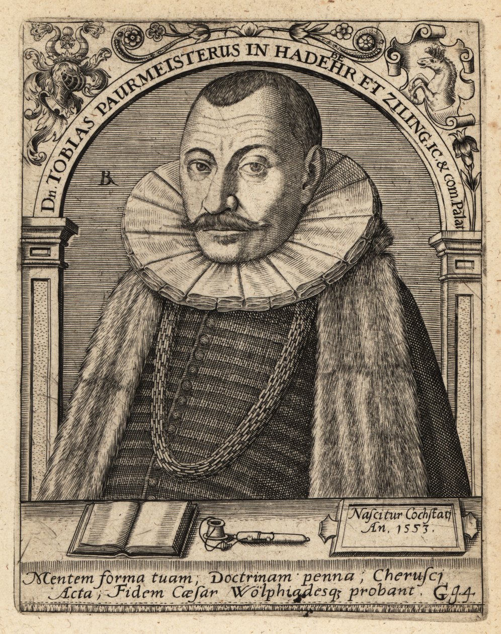 Tobias Paurmeister door Theodore de Bry