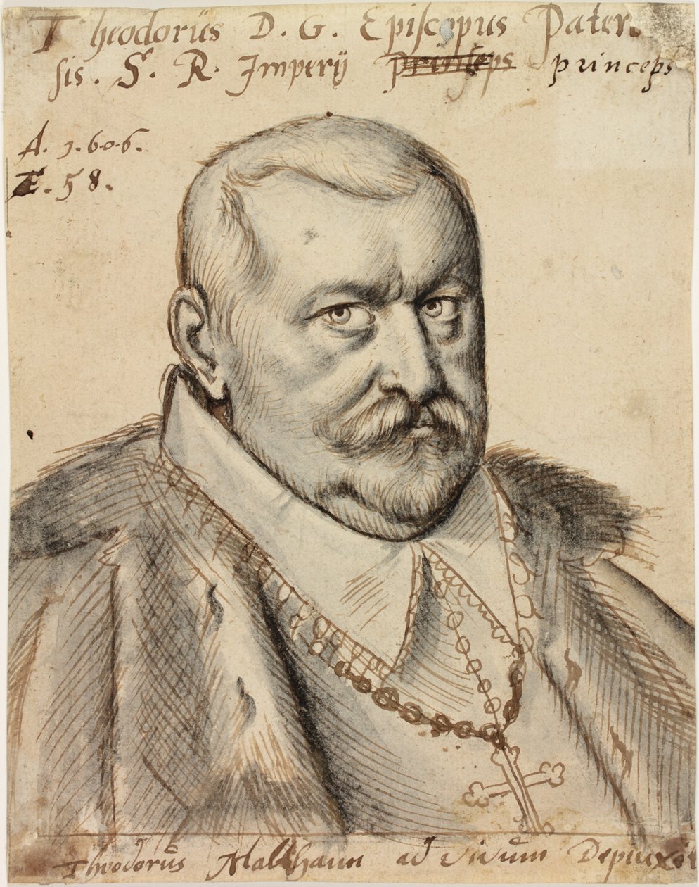 Theodore de Fürstenberg, Bisschop van Paderborn, 1606 door Theodorus Malthann