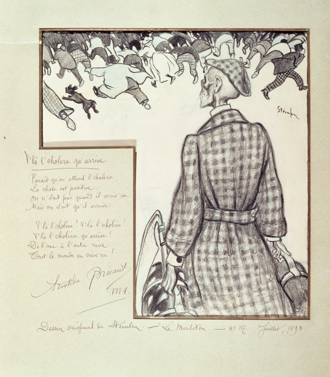 Cholera Komt, 1898 door Théophile Alexandre Steinlen