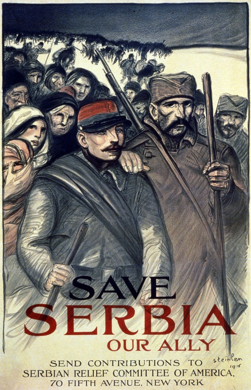 Red Servië, onze bondgenoot, 1916 door Théophile Alexandre Steinlen