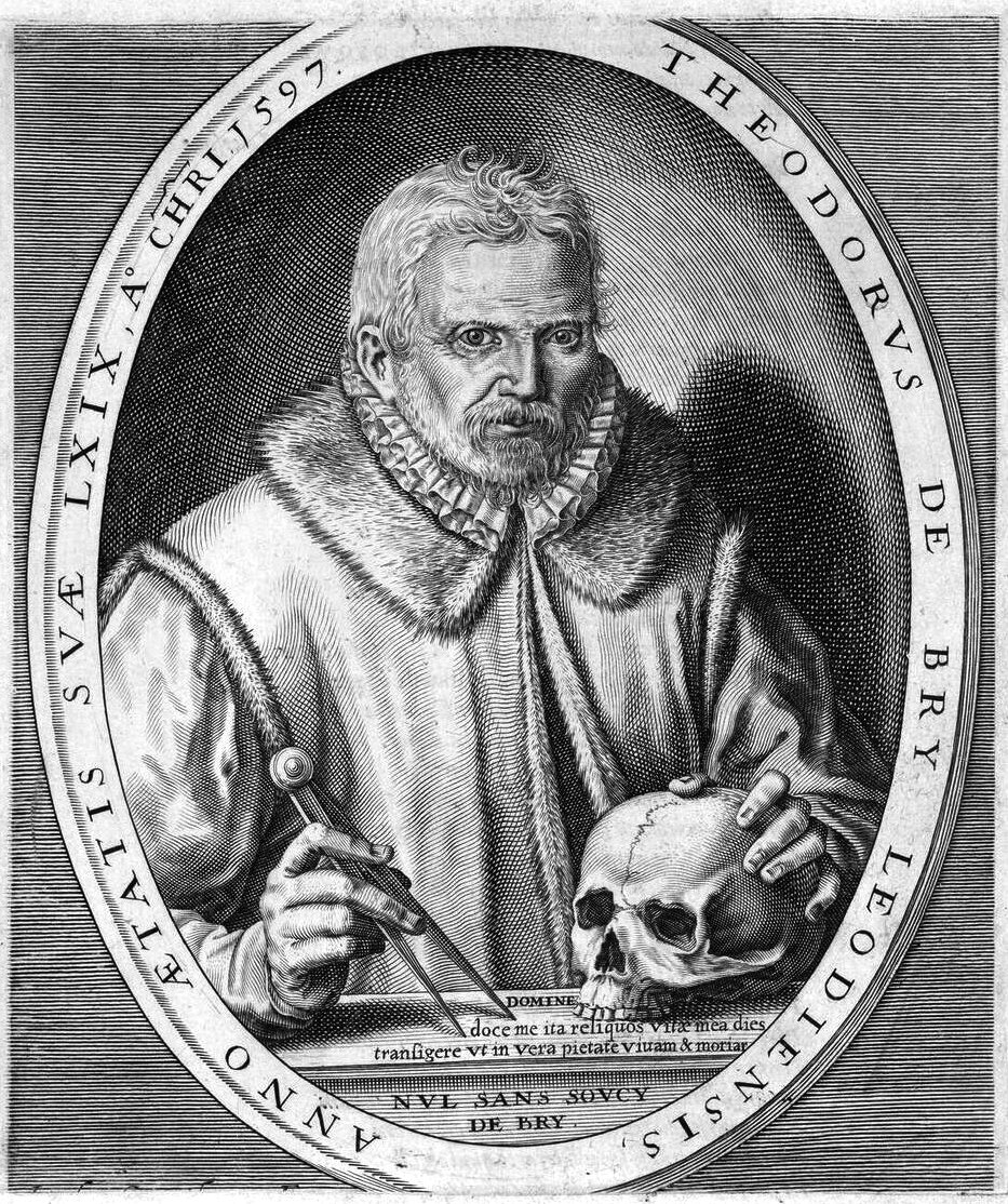 Portret van Theodor de Bry door Theodore de Bry