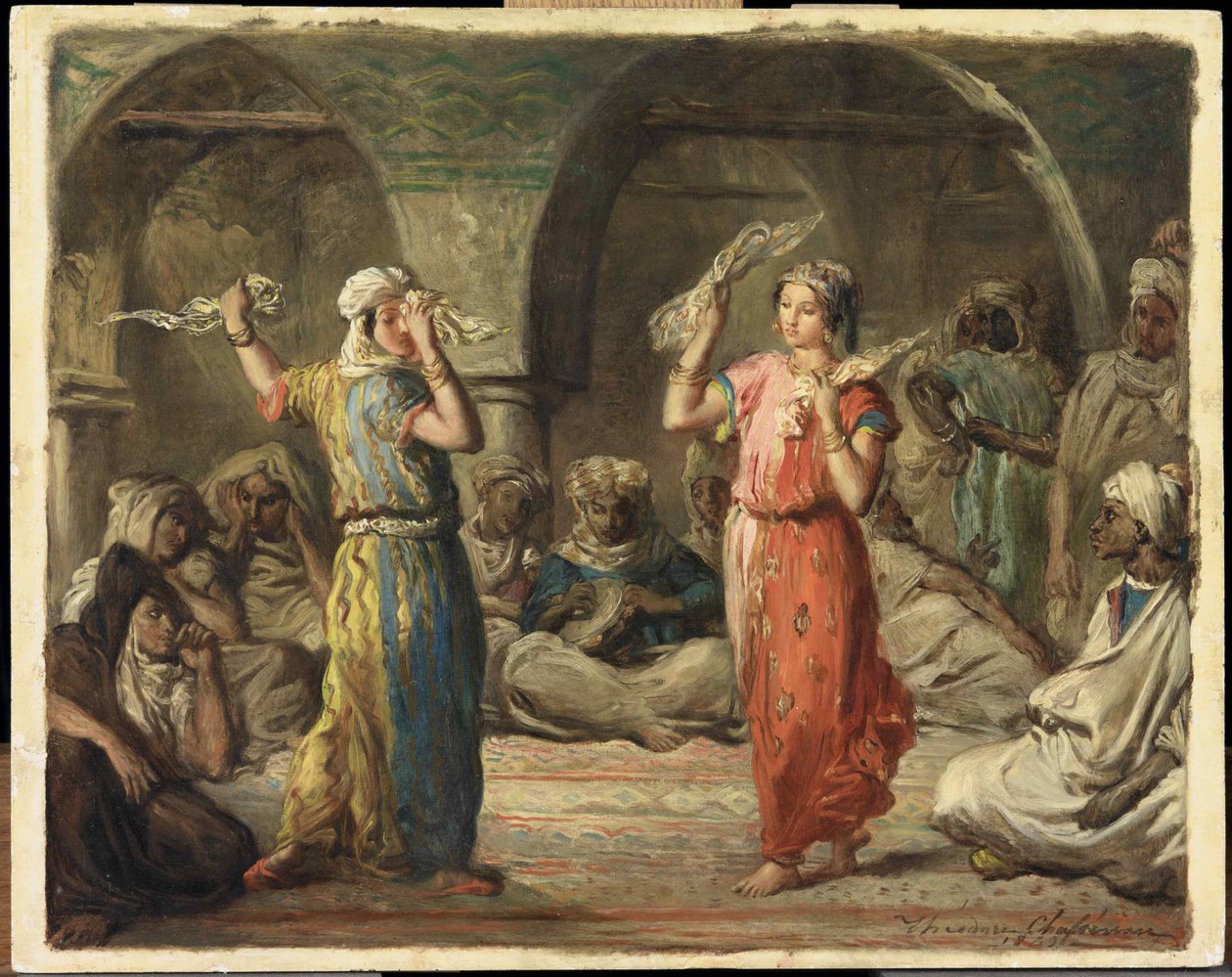 Algerijnse dansers. De Zakdoekdans, 1849 door Théodore Chassériau