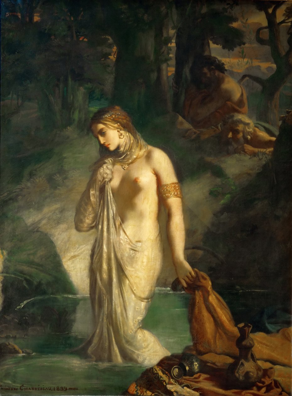 Susanna in haar bad door Théodore Chassériau