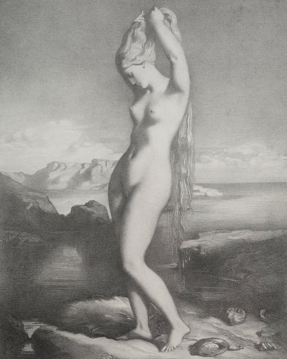 Venus Anadyomène door Théodore Chassériau