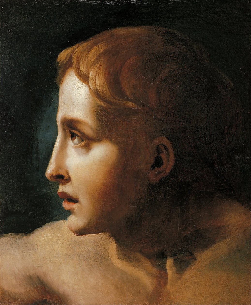 Hoofd van een jongeling door Theodore Gericault