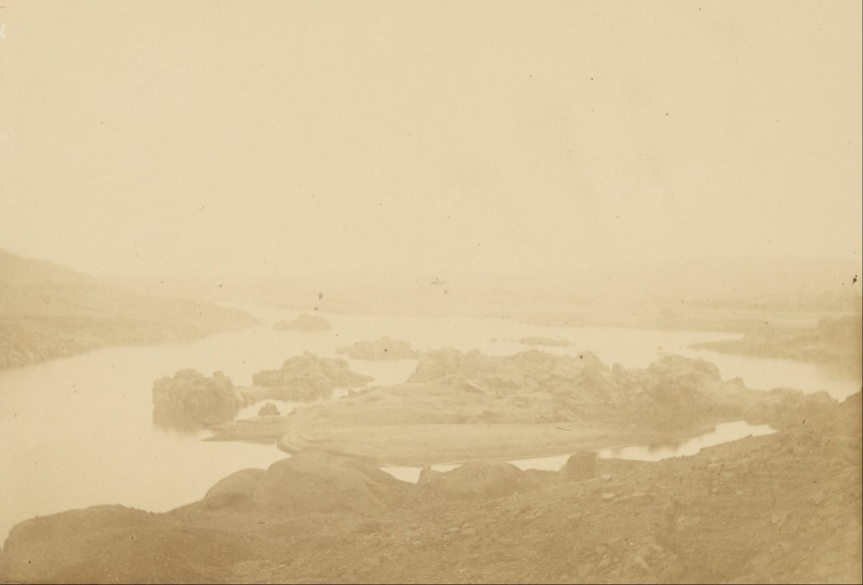 Egyptisch landschap door Théodule Devéria