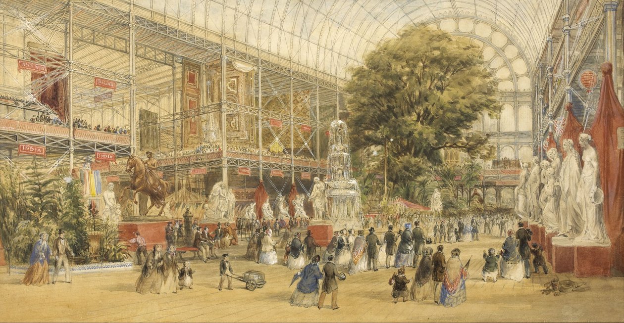 Koningin Victoria opent de Universele Tentoonstelling van 1851, in het Crystal Palace in Londen door Thomas Abel Prior
