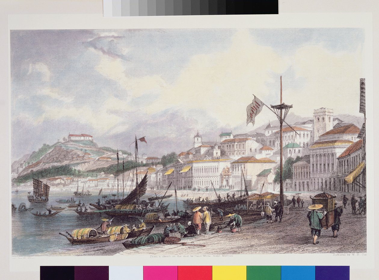 Pria Grande, Macao, c.1850 door Thomas Allom