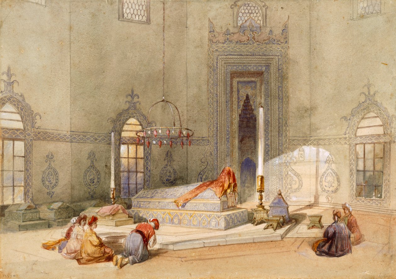 Het mausoleum van Sultan Mohmed, Brusa door Thomas Allom