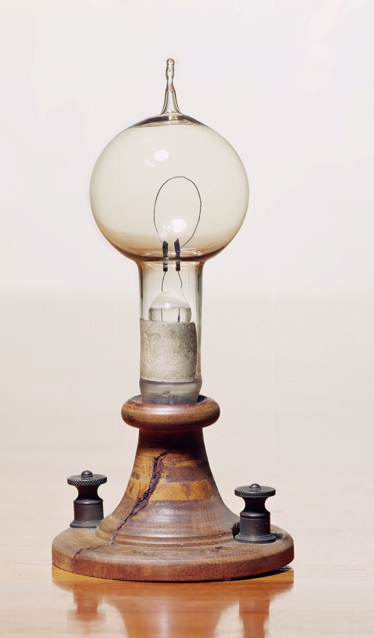 Elektrische gloeidraad, 1879 door Thomas Alva Edison