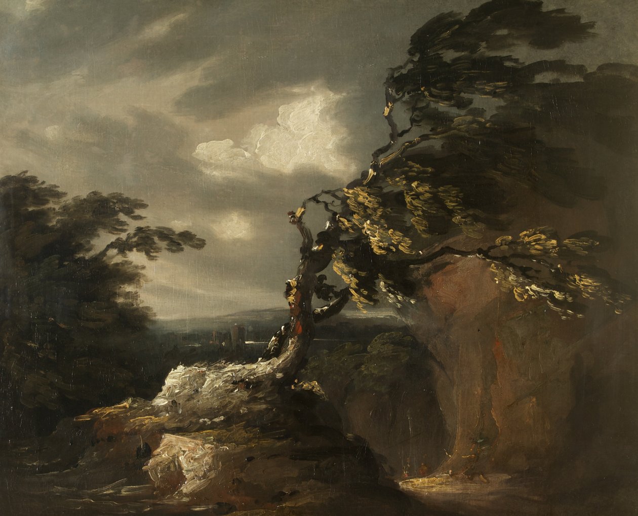 Storm in de nacht door Thomas Barker of Bath