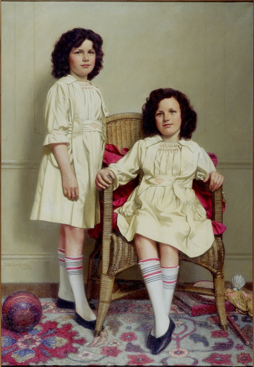 De Tweeling (Winifred en Leonora Reid), 1920 door Thomas Bowman Garvie