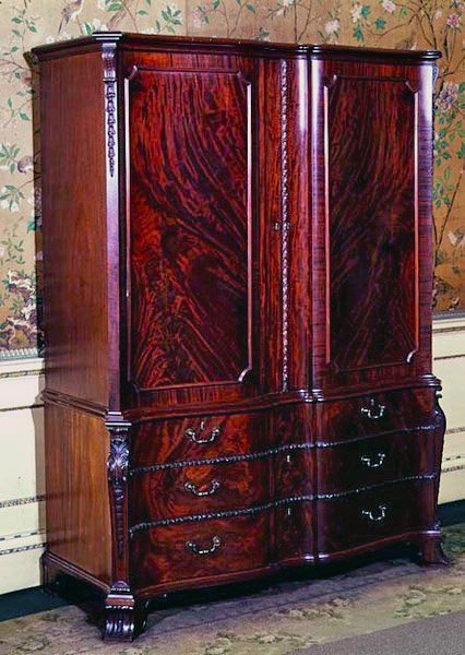 Gesneden kledingkast, 1766 door Thomas Chippendale