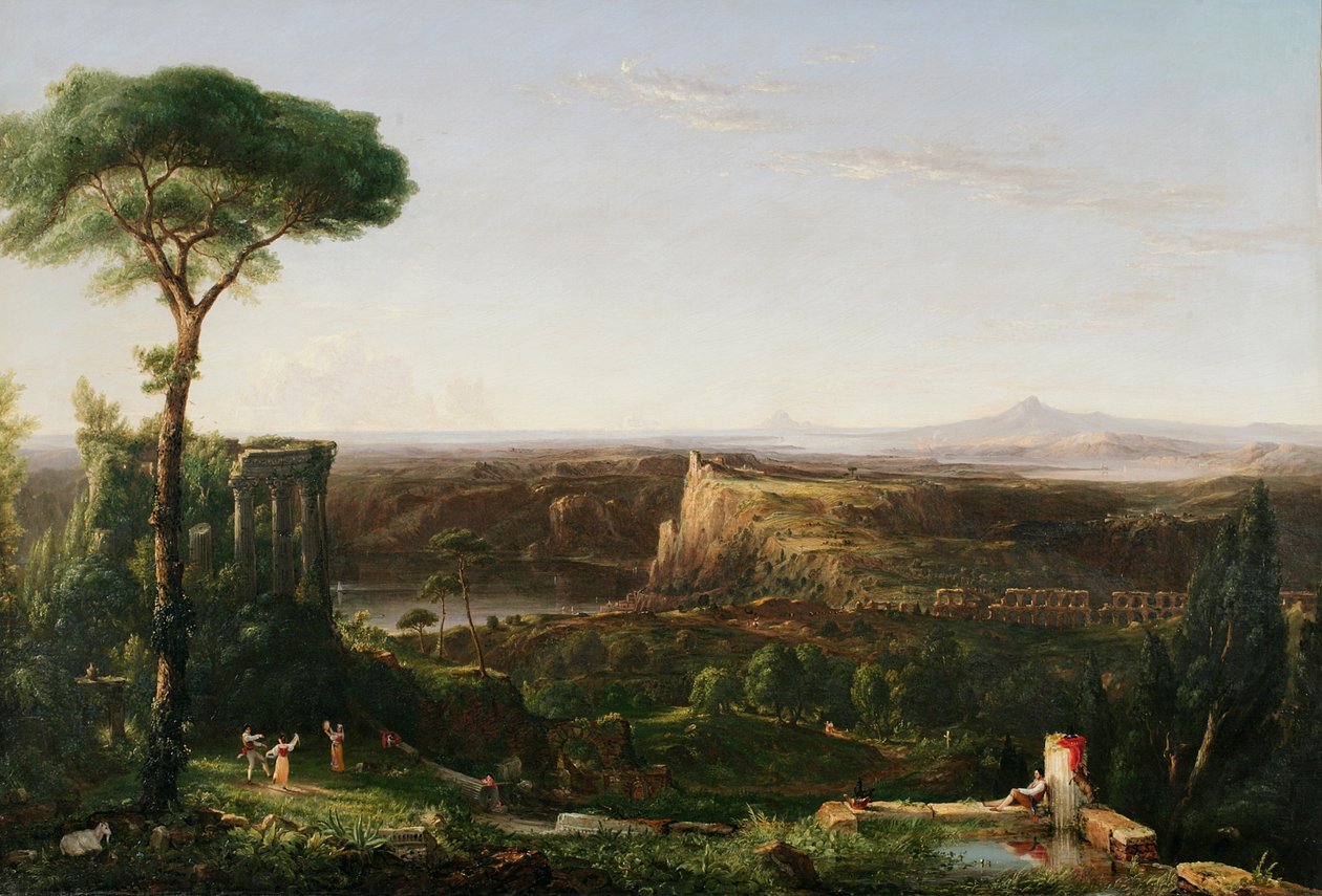 Italiaanse scène compositie, 1833 door Thomas Cole