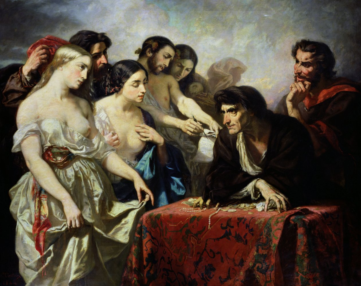 De liefde voor goud, 1844 door Thomas Couture