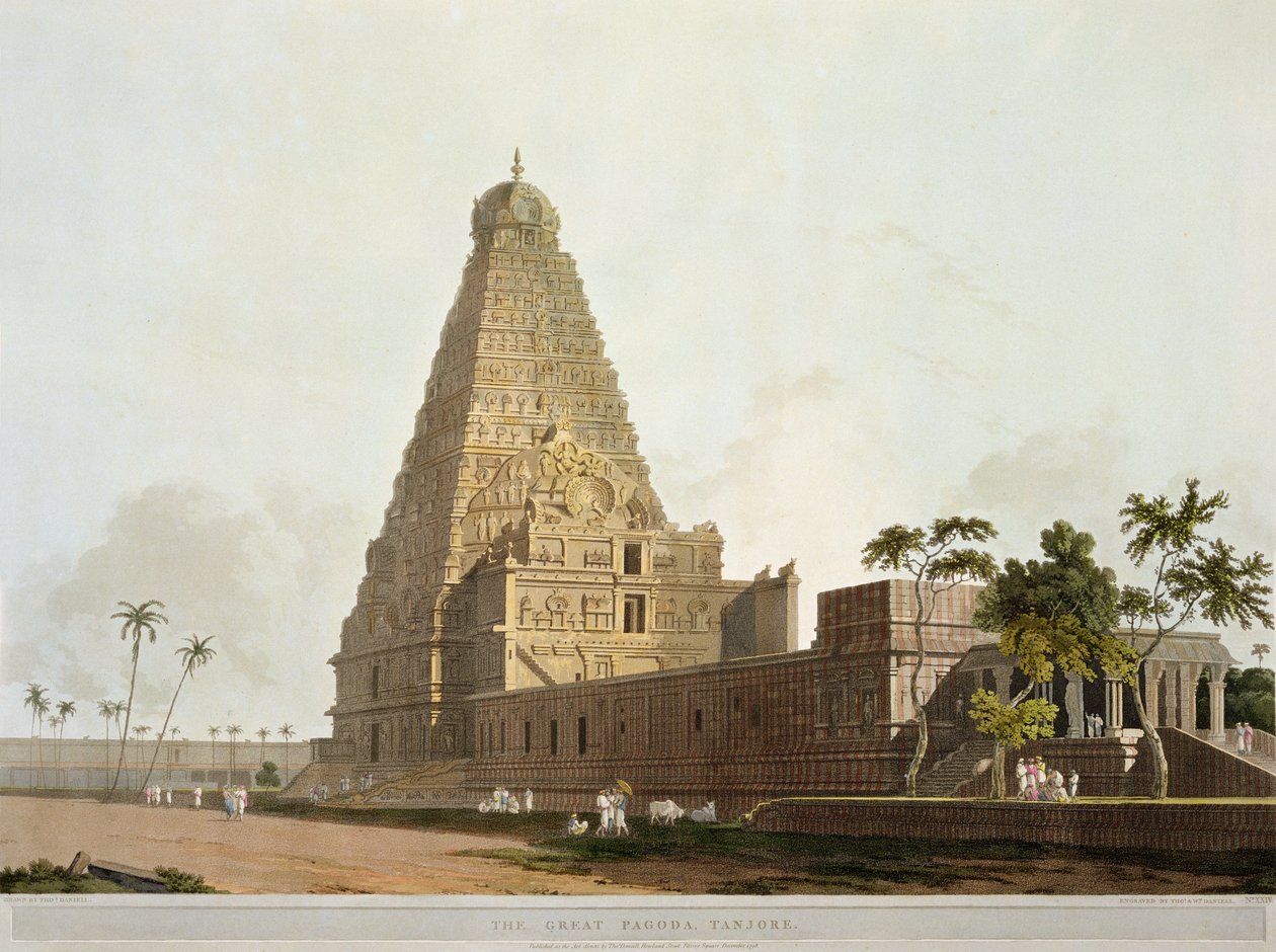 De grote pagode, Tanjore, plaat XXIV uit 