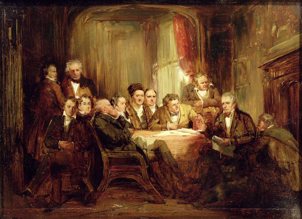 Sir Walter Scott en zijn Literaire Vrienden in Abbotsford door Thomas Faed