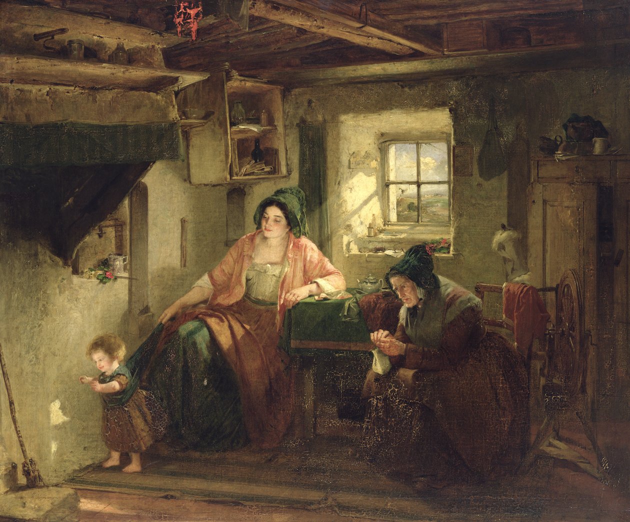 De zonnestraal, 1857 door Thomas Faed