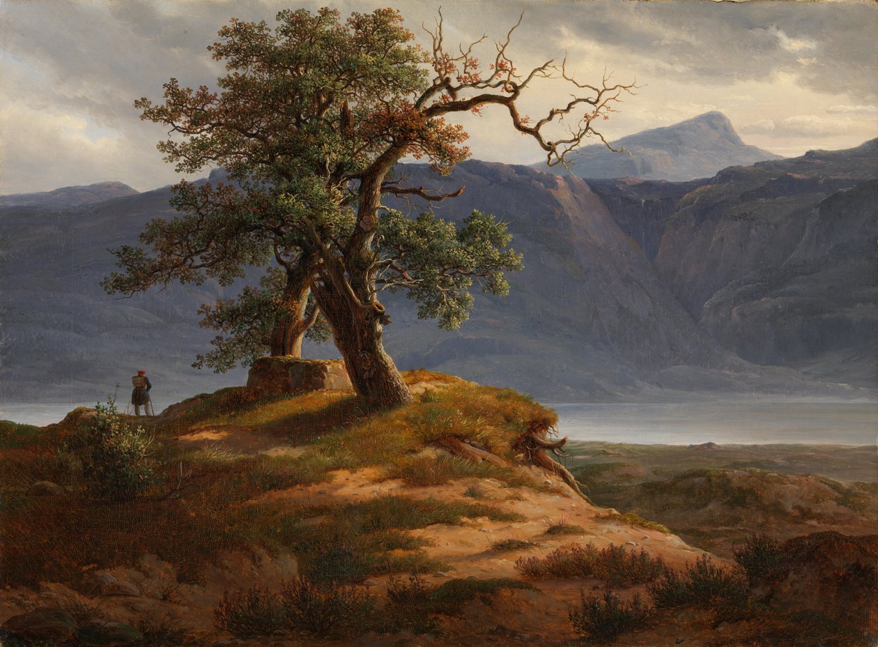 Landschap met wandelaar door Thomas Fearnley