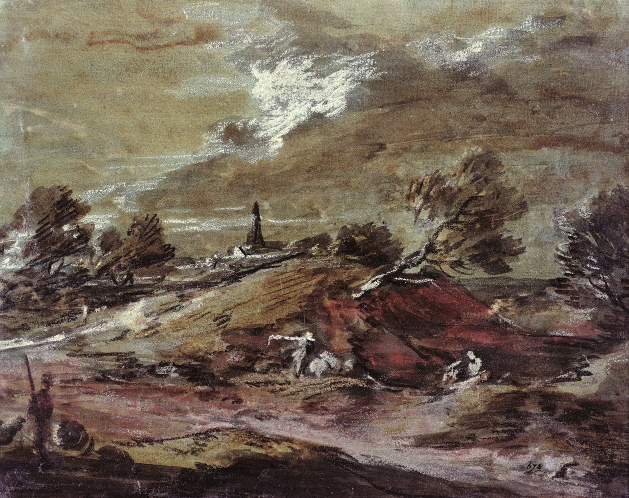 Landschap: Storm Effect, 18e eeuw door Thomas Gainsborough