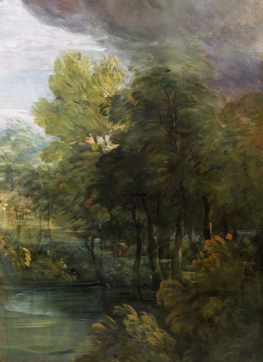 Landschap met een vijver door Thomas Gainsborough