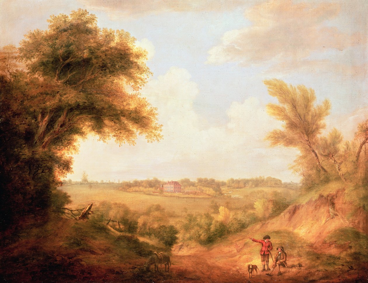 Landschap met huis, 18e eeuw door Thomas Gainsborough