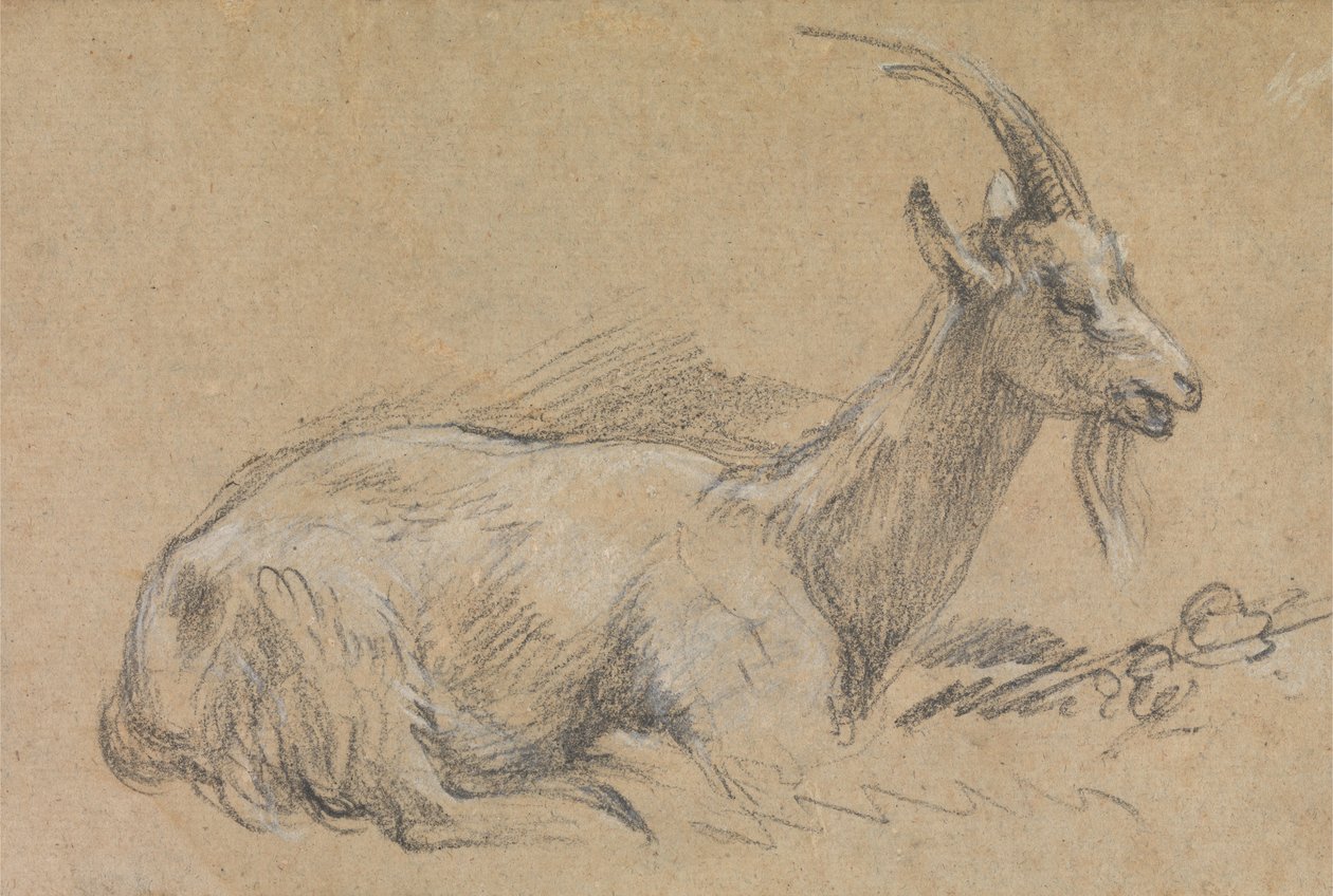 Studie van een Geit door Thomas Gainsborough