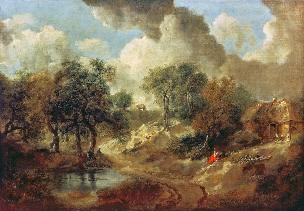 Suffolk landschap, 1748 door Thomas Gainsborough