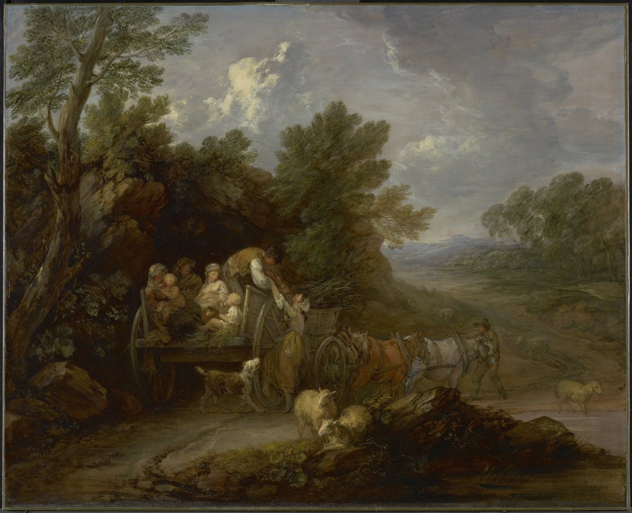 De Oogstwagen, 1784-85 door Thomas Gainsborough