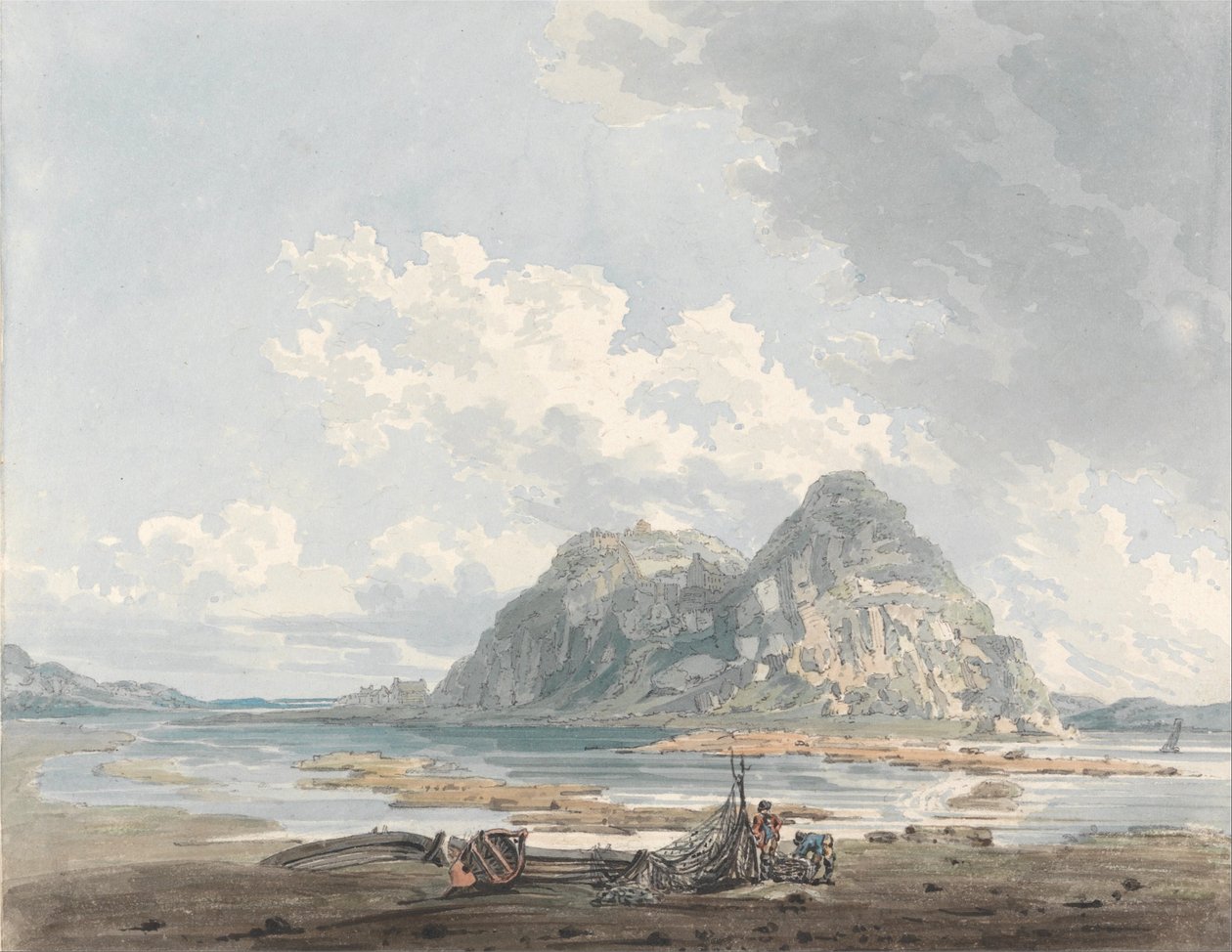 Dumbarton Rock en kasteel door Thomas Girtin