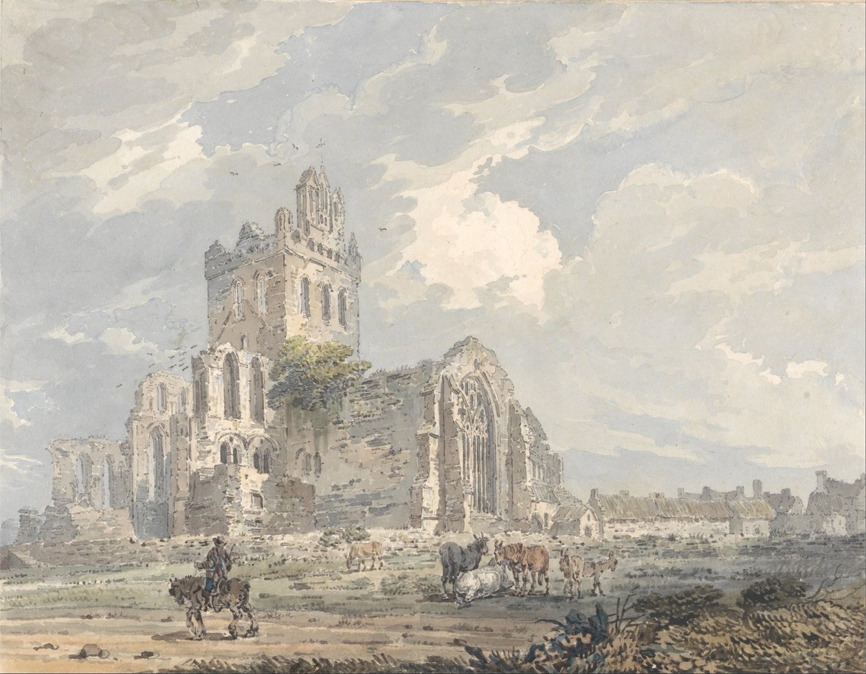 Jedburgh Abbey, Roxburghshire door Thomas Girtin