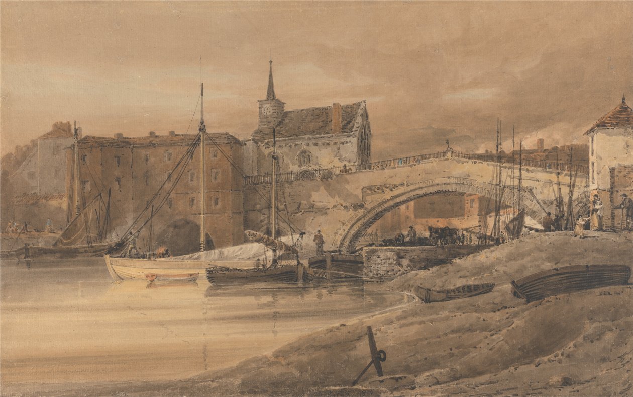 Ouse Bridge, York door Thomas Girtin