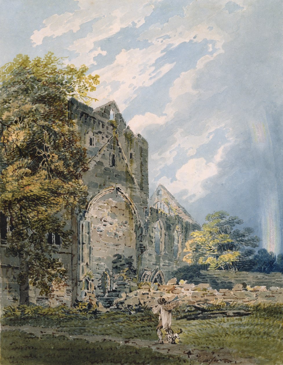 Pluscardine Abdij, Elgin, c.1793 door Thomas Girtin